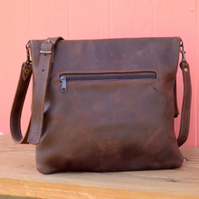 Load image into Gallery viewer, Fold Over Sling Bag - Diesel Brown Leather
