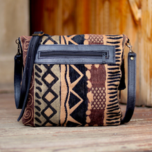 Load image into Gallery viewer, Fold Over Sling Bag - ‘Khoisan’ Black Leather
