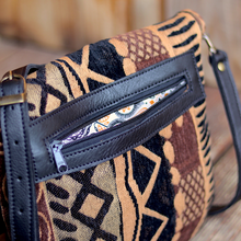 Load image into Gallery viewer, Fold Over Sling Bag - ‘Khoisan’ Black Leather
