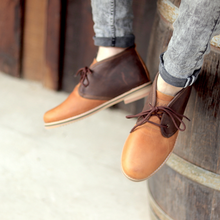 Load image into Gallery viewer, Mens Classic Ankle Boot - Toffee &amp; Brown Leather
