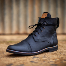 Load image into Gallery viewer, Mens Combat Boots - Diesel Black Leather
