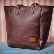 Load image into Gallery viewer, Tote Handbag - Diesel Brown Leather
