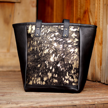 Load image into Gallery viewer, Tote Handbag - &#39;Nguni&#39; Black Leather
