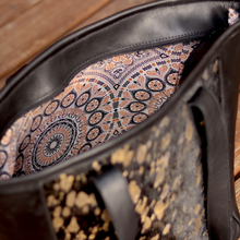 Load image into Gallery viewer, Tote Handbag - &#39;Nguni&#39; Black Leather
